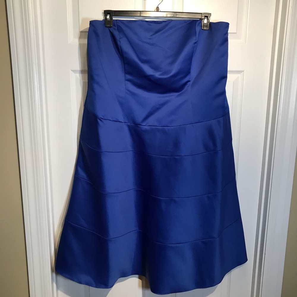 Eden Maids Royal Blue Strapless Dress
